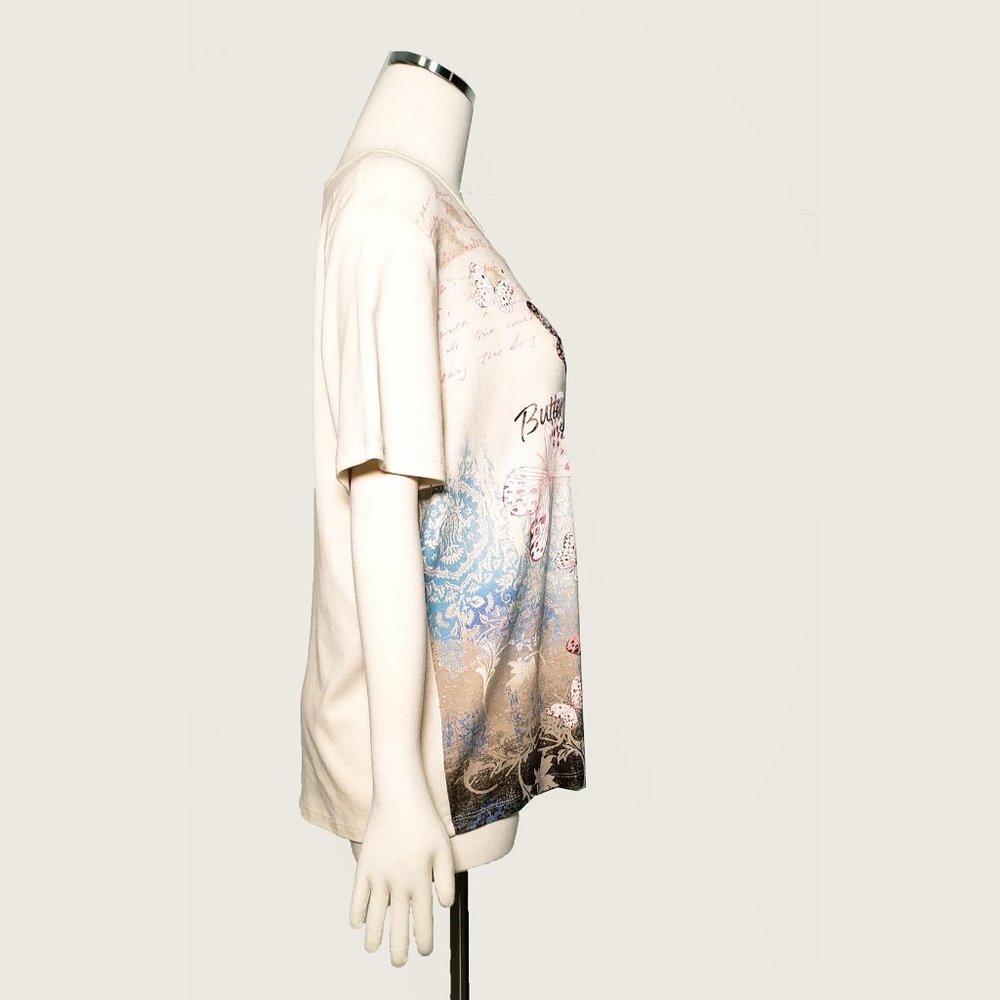 Basic Editions Butterfly Top with Tacking - NWOT​ - Picture 5 of 9